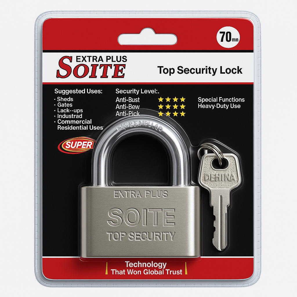 قفل كرت فضي مقاس 70